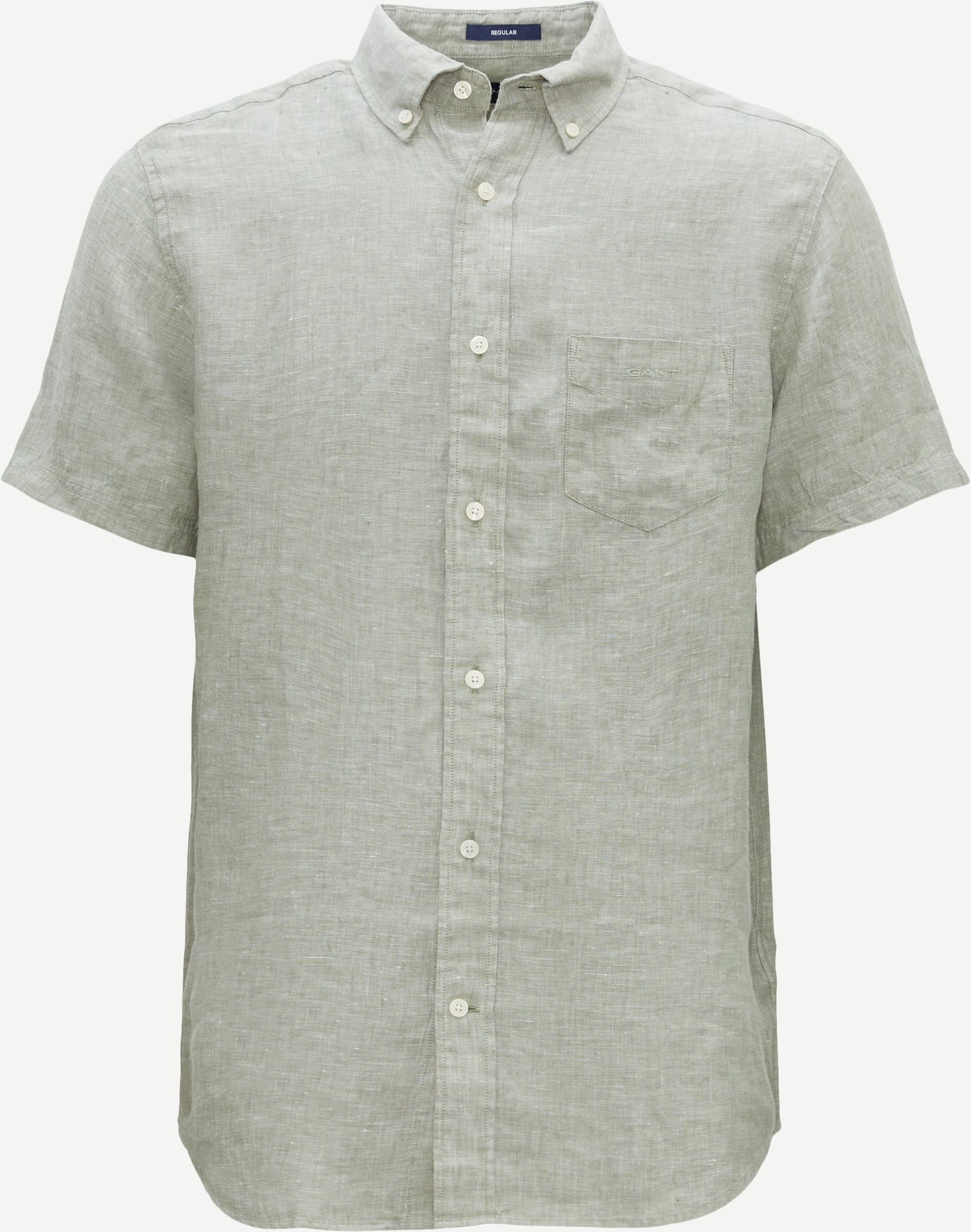 Gant Kortärmade skjortor REG LINEN SS SHIRT 3230083 Grön